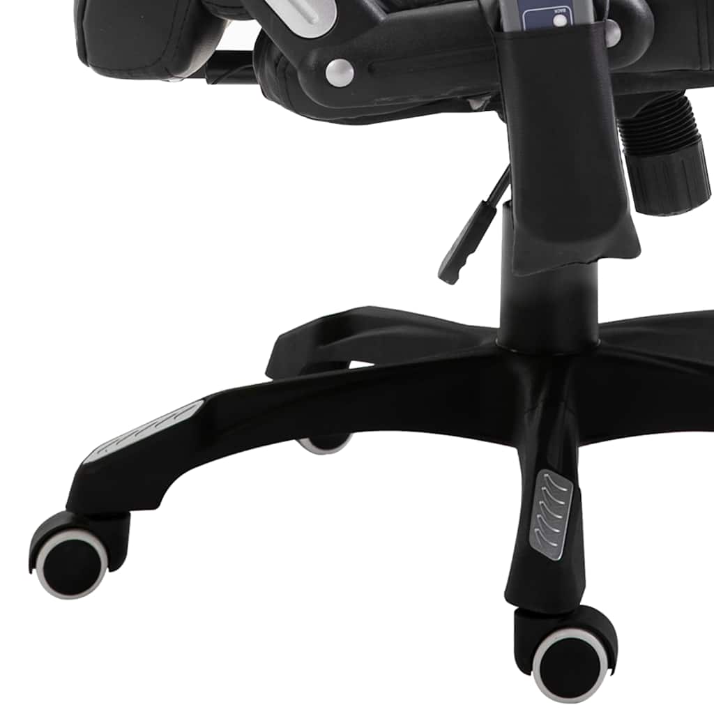 20235 vidaXL Massage Office Chair Black Faux Leather