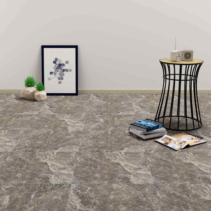 vidaXL Flooring Planks 55 pcs Black 5.11 m² PVC