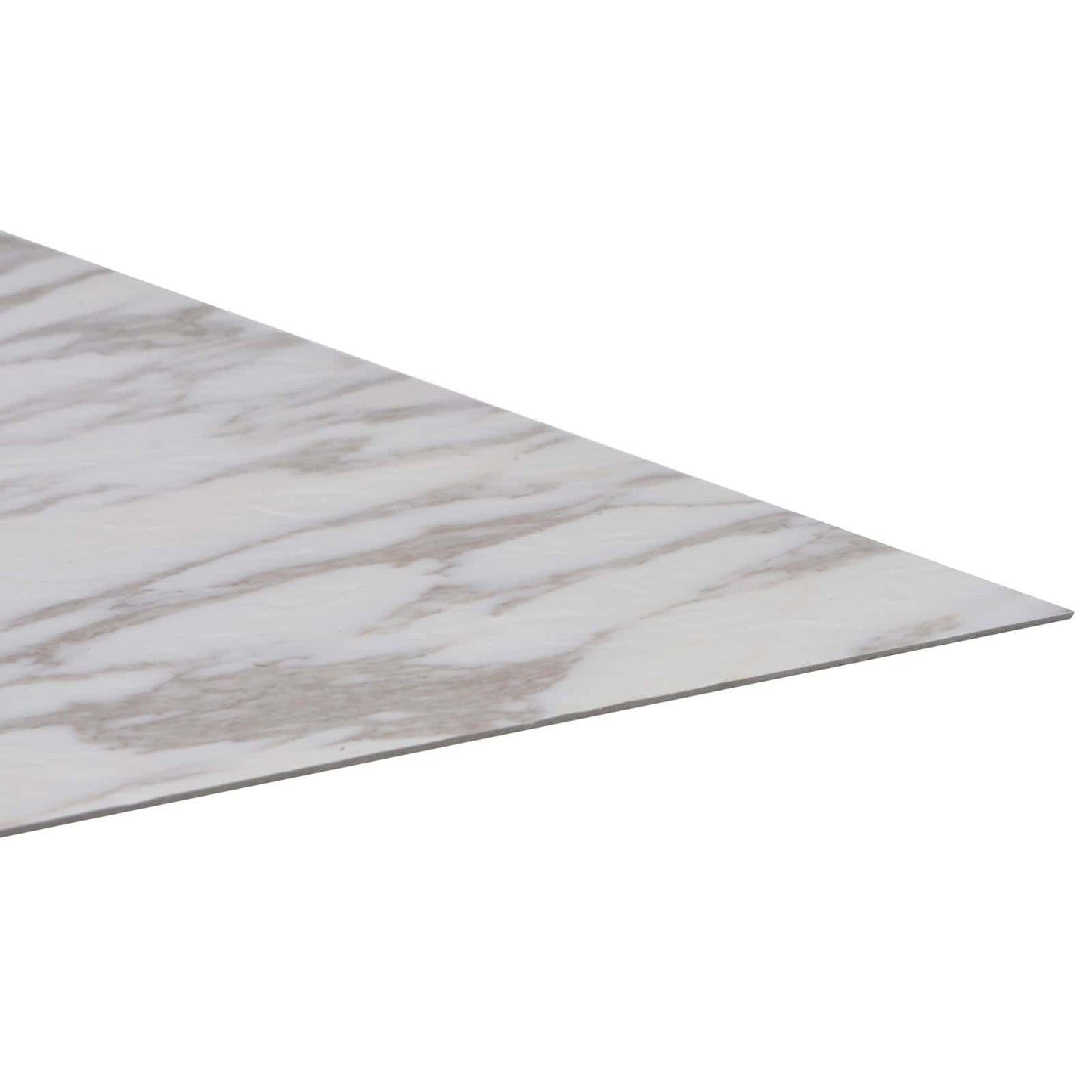 vidaXL Flooring Planks 5.11 m² 55 pcs PVC White Marble