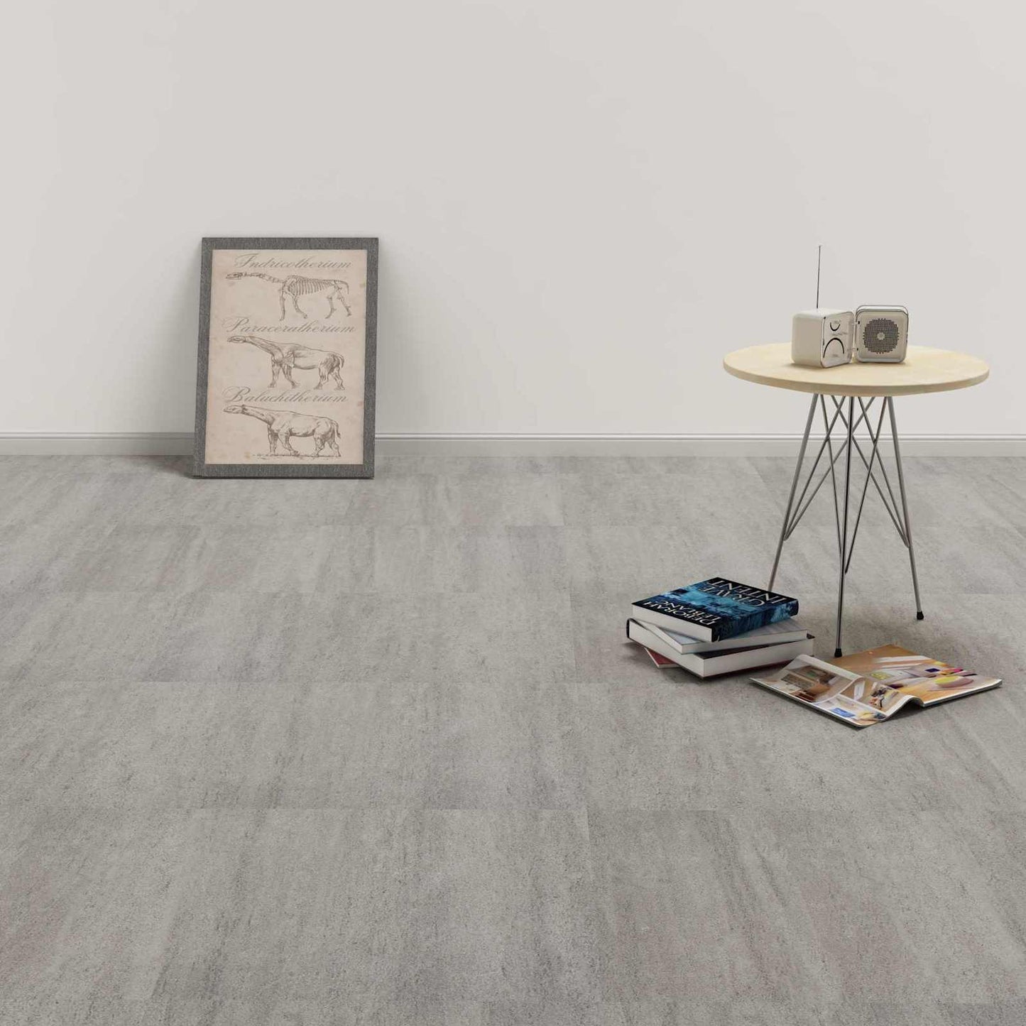 vidaXL Flooring Planks 5.11 m² 55 pcs PVC Dark Grey Melange