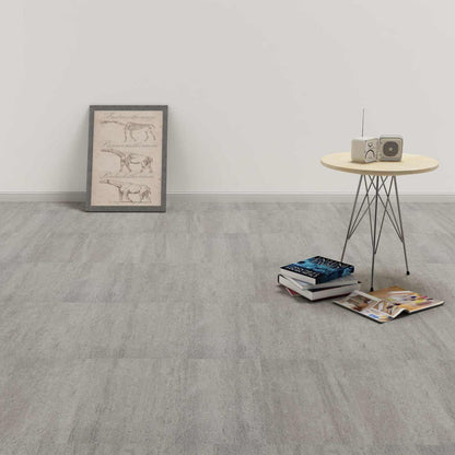 vidaXL Flooring Planks 5.11 m² 55 pcs PVC Dark Grey Melange