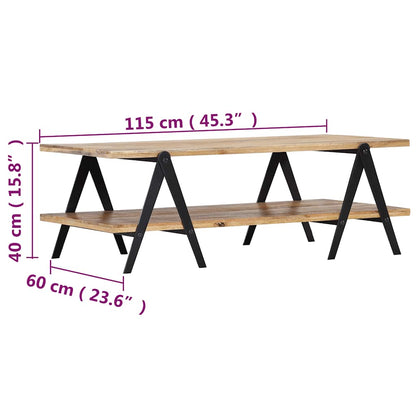 248094 vidaXL Coffee Table 115x60x40 cm Solid Mango Wood