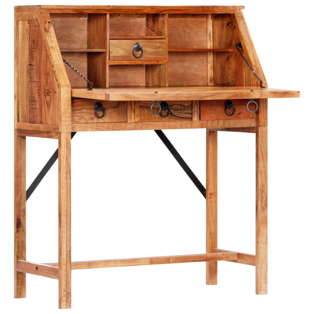 248098 vidaXL Writing Desk 90x40x107cm Solid Acacia Wood