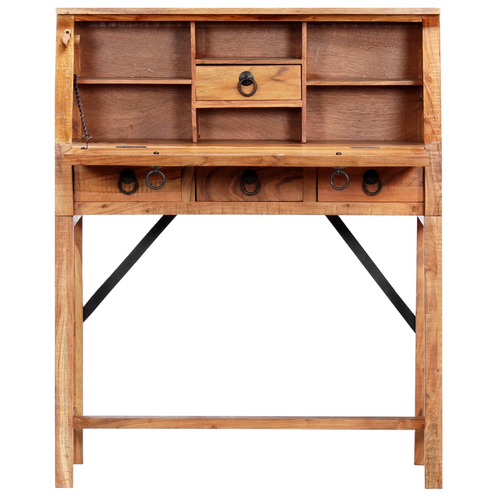 vidaXL Writing Desk 90x40x107cm Solid Acacia Wood