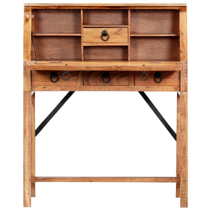 vidaXL Writing Desk 90x40x107cm Solid Acacia Wood