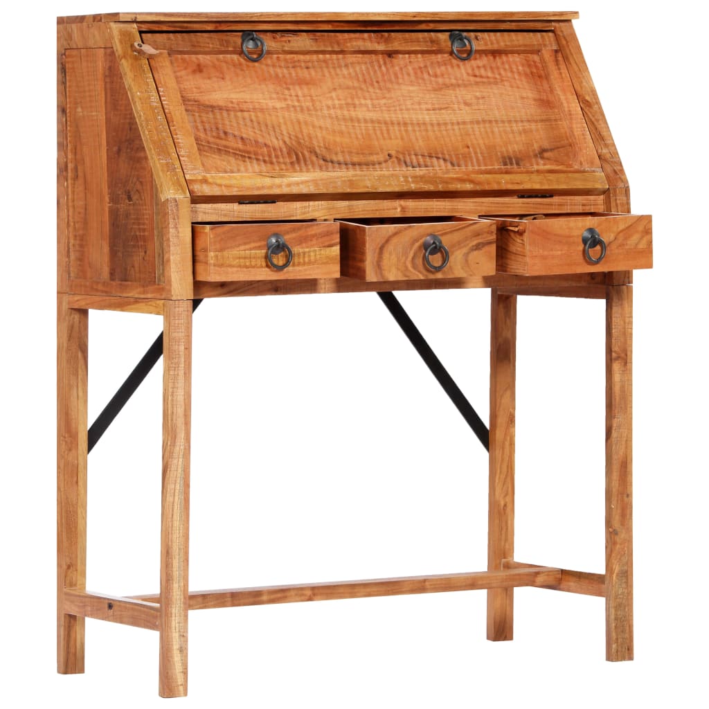 248098 vidaXL Writing Desk 90x40x107cm Solid Acacia Wood