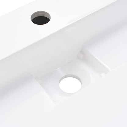 vidaXL Wash Basin 50x38x13 cm Mineral Cast/Marble Cast White
