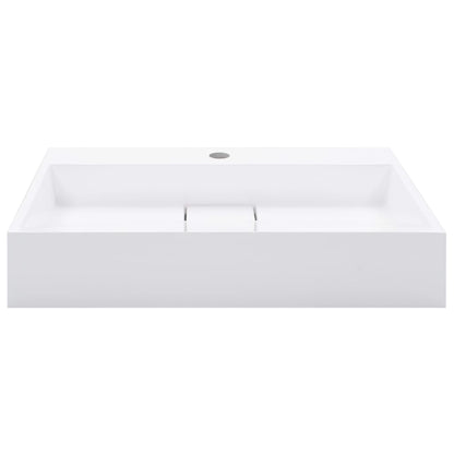 vidaXL Wash Basin 60x38x11 cm Mineral Cast/Marble Cast White