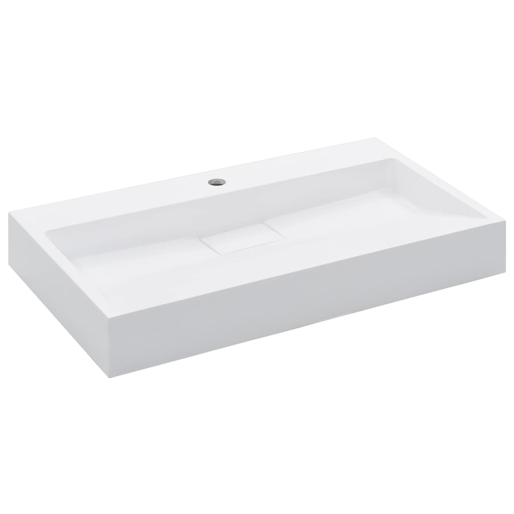 vidaXL Wash Basin 80x46x11 cm Mineral Cast/Marble Cast White