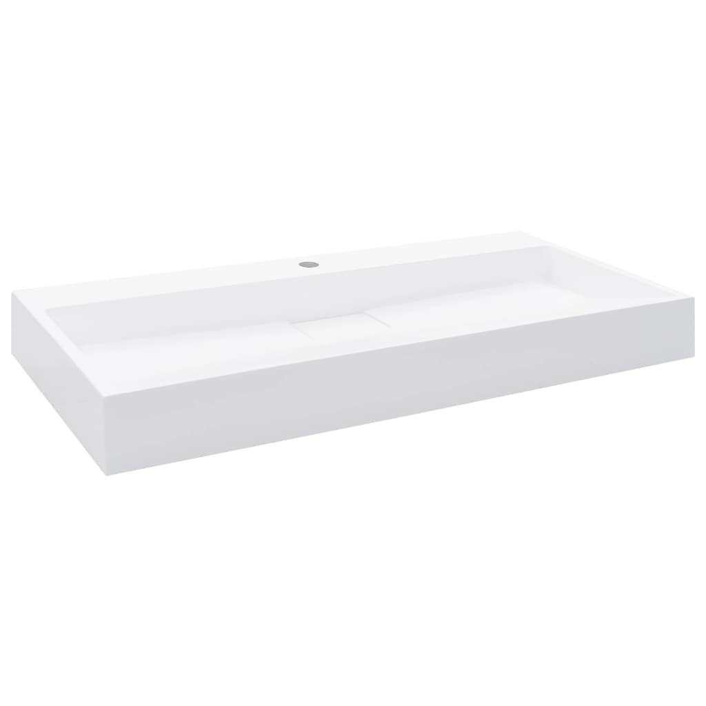 vidaXL Wash Basin 100x46x11 cm Mineral Cast/Marble Cast White