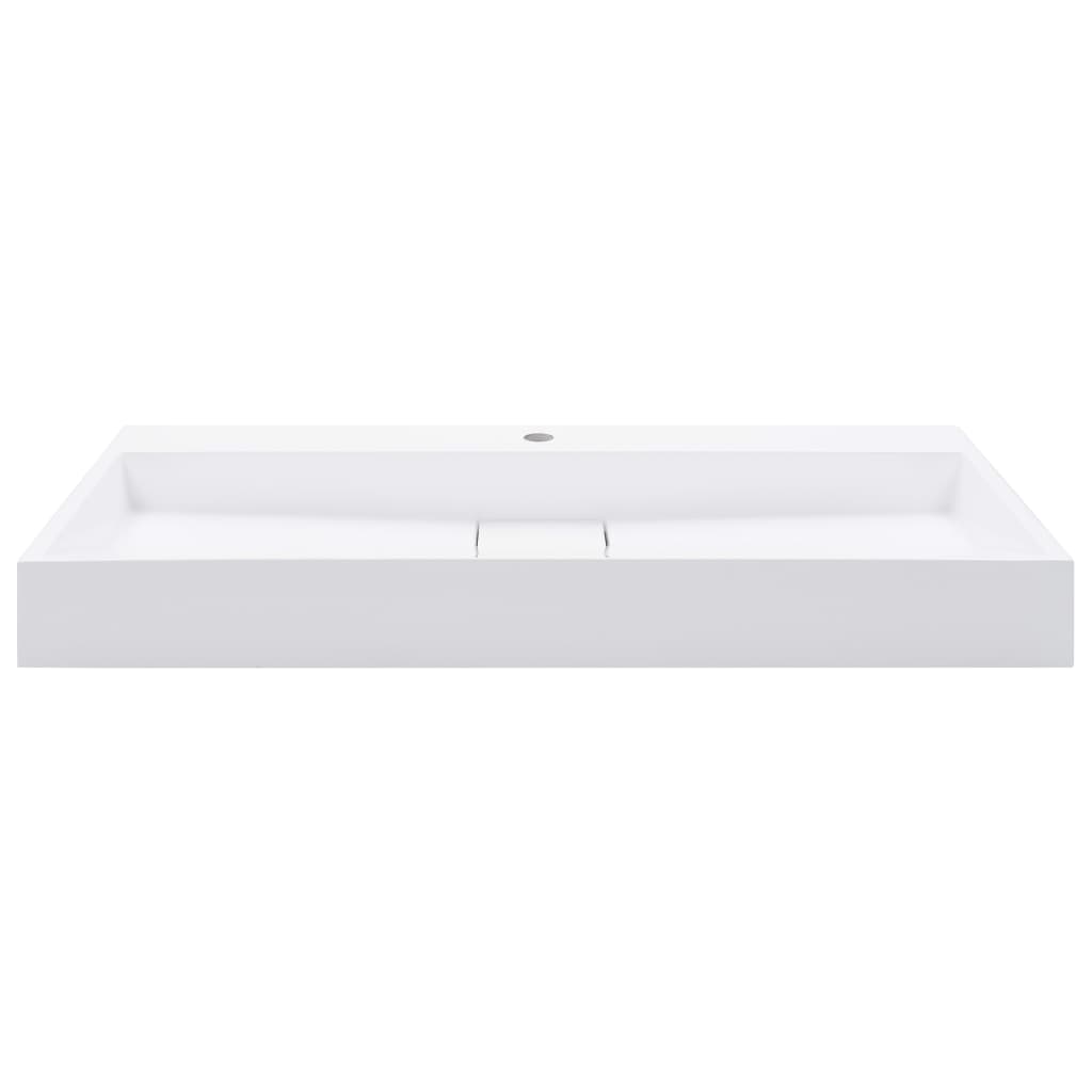 vidaXL Wash Basin 100x46x11 cm Mineral Cast/Marble Cast White