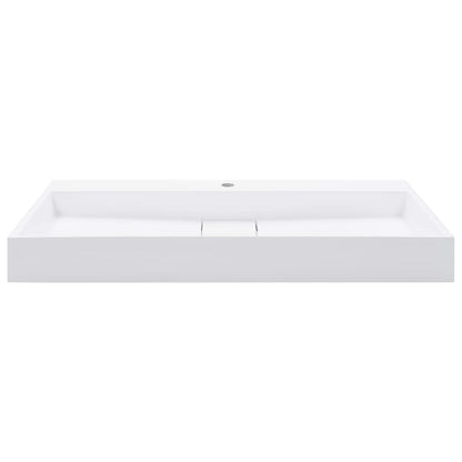 vidaXL Wash Basin 100x46x11 cm Mineral Cast/Marble Cast White