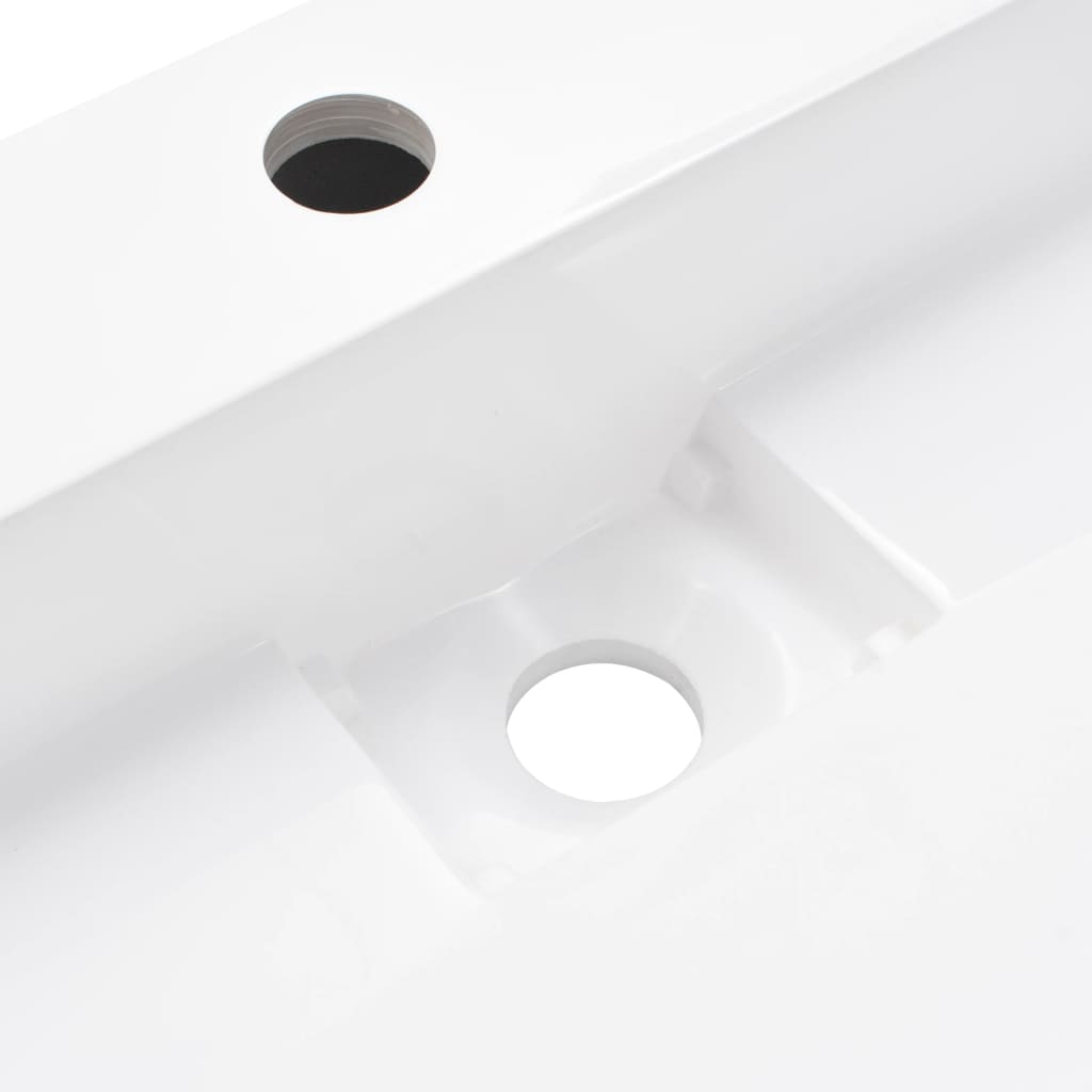 vidaXL Wash Basin 100x46x11 cm Mineral Cast/Marble Cast White