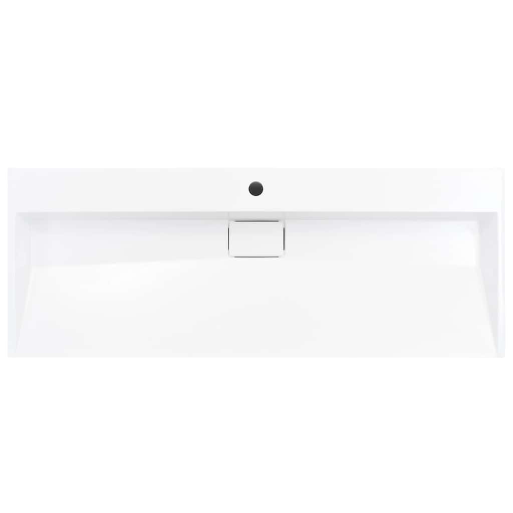 vidaXL Wash Basin 120x46x11 cm Mineral Cast/Marble Cast White