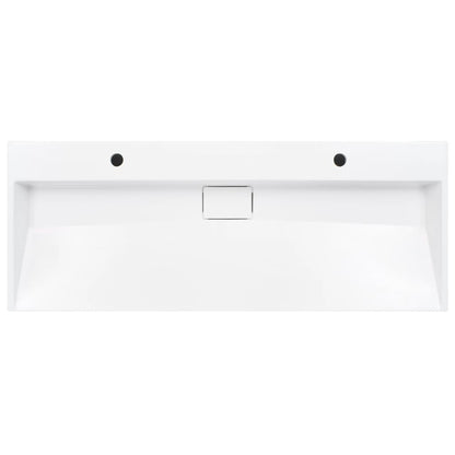 vidaXL Wash Basin 120x46x11 cm Mineral Cast/Marble Cast White