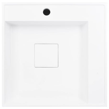 vidaXL Wash Basin 50x50x12.3 cm Mineral Cast/Marble Cast White