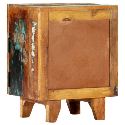 vidaXL Bed Cabinet | Multicolour | Solid reclaimed wood | 50cm | Drawers