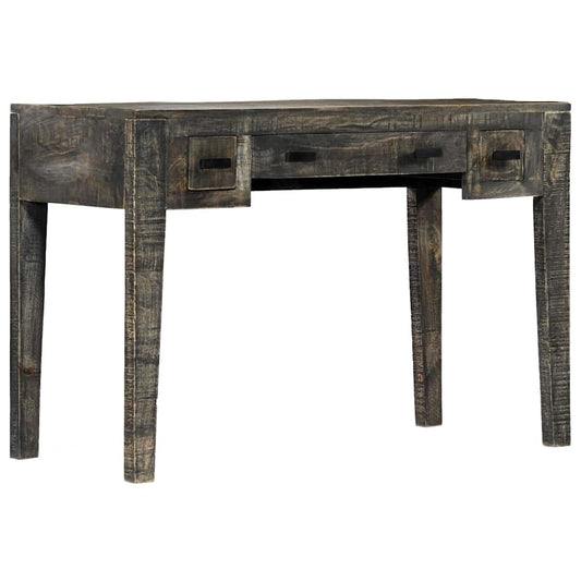 247913 vidaXL Desk Black 110x50x75 cm Solid Mango Wood