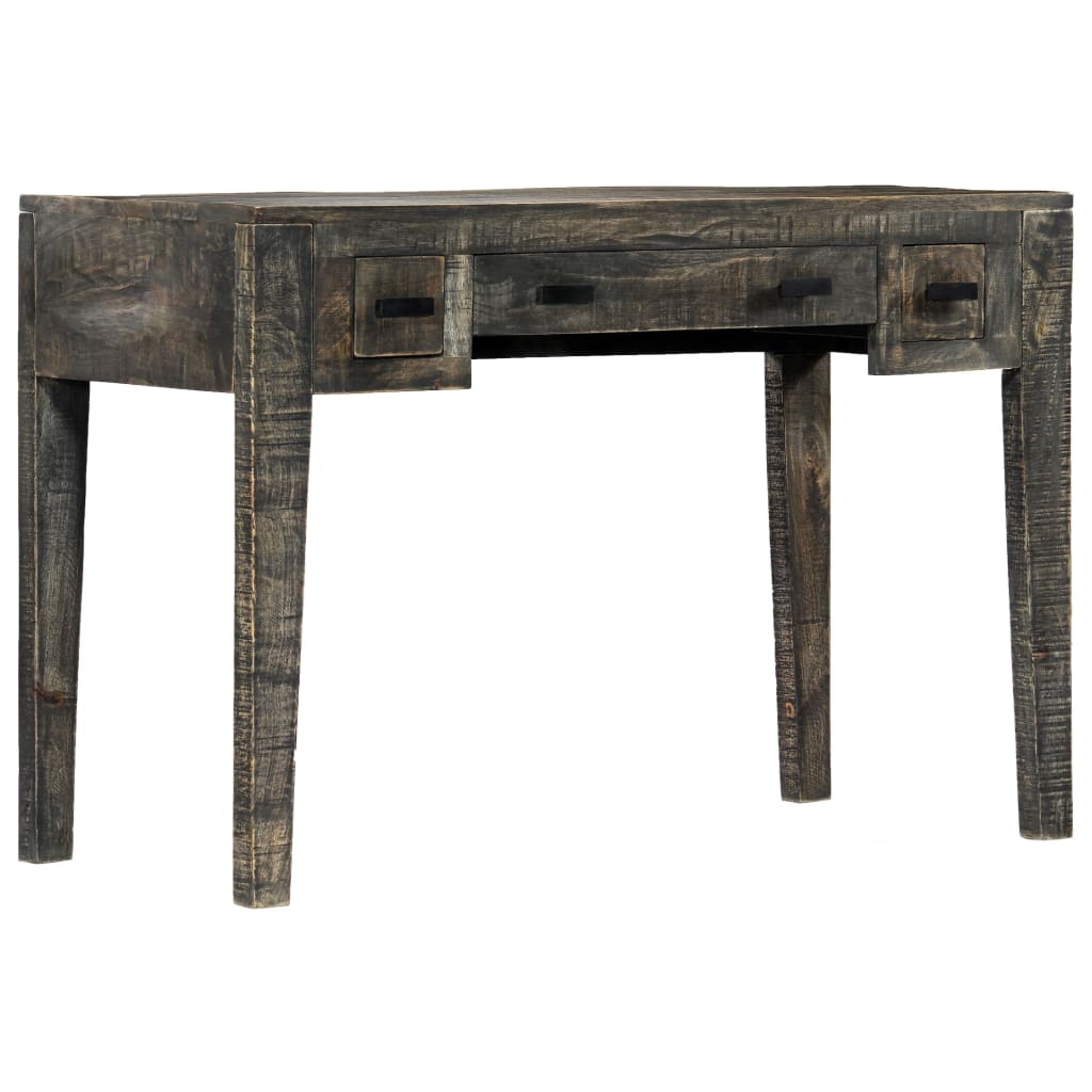 247913 vidaXL Desk Black 110x50x75 cm Solid Mango Wood