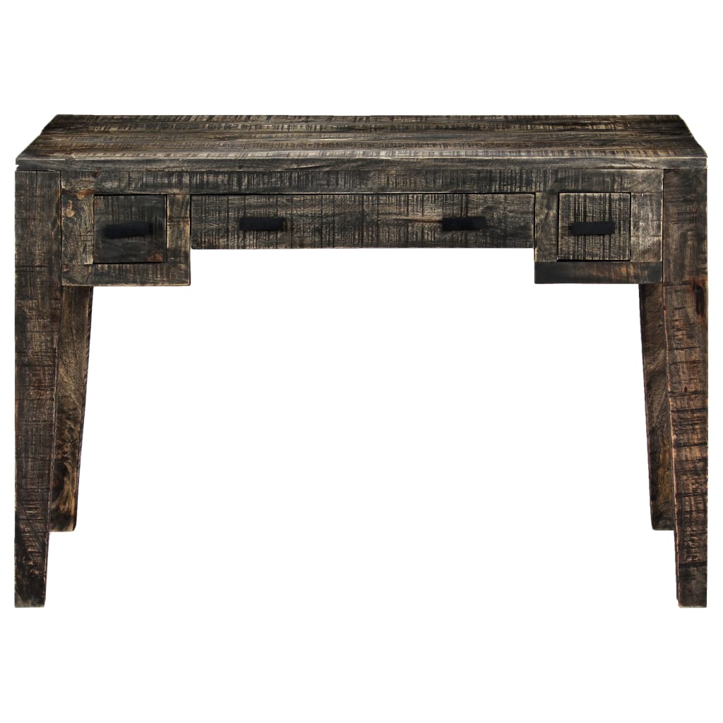 247913 vidaXL Desk Black 110x50x75 cm Solid Mango Wood