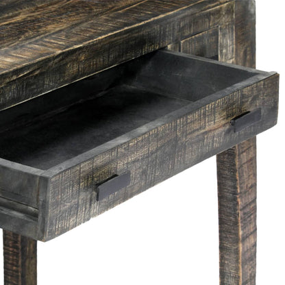 247913 vidaXL Desk Black 110x50x75 cm Solid Mango Wood