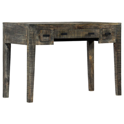 247913 vidaXL Desk Black 110x50x75 cm Solid Mango Wood