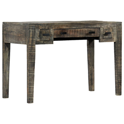 247913 vidaXL Desk Black 110x50x75 cm Solid Mango Wood