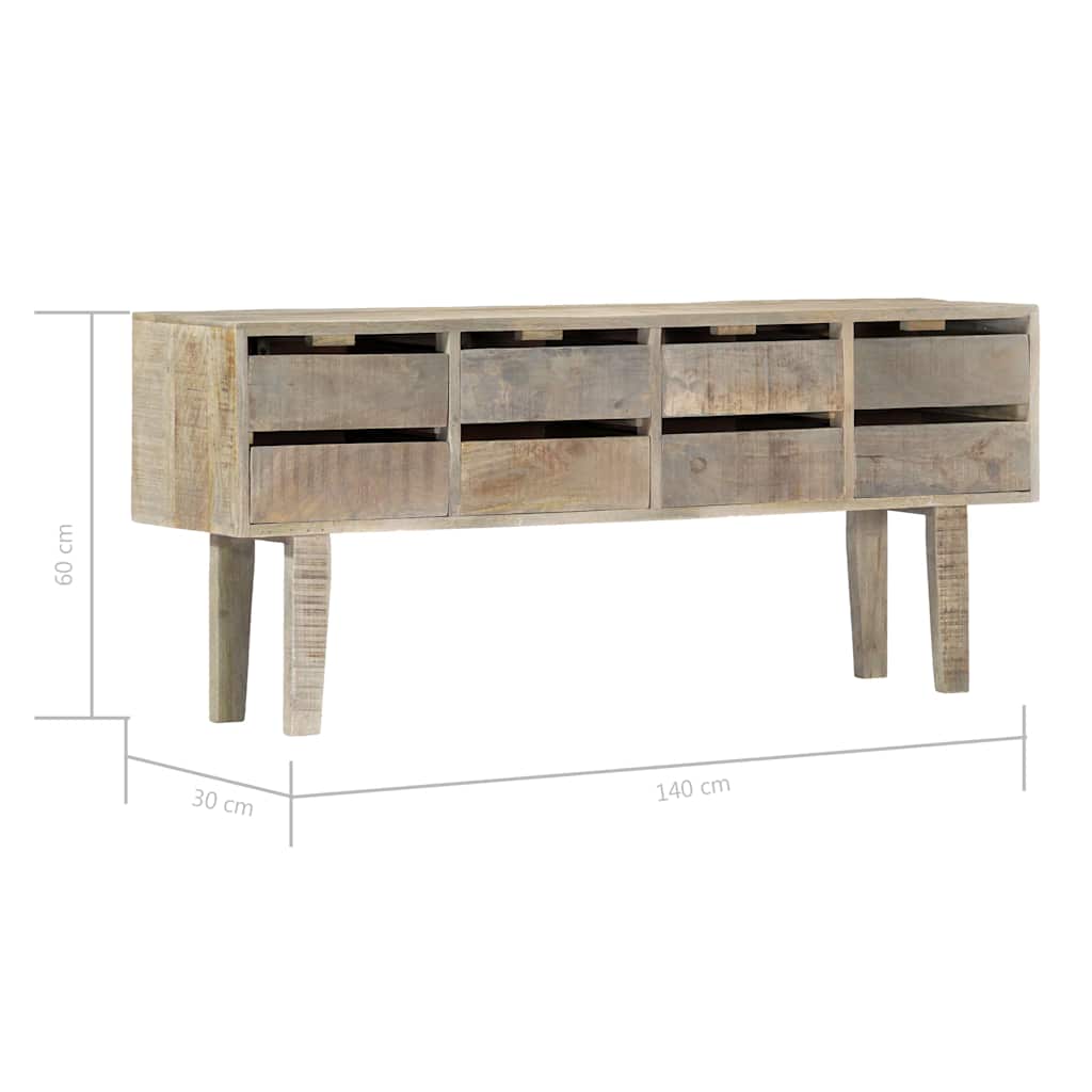 247914 vidaXL Sideboard 140x30x60 cm Solid Mango Wood