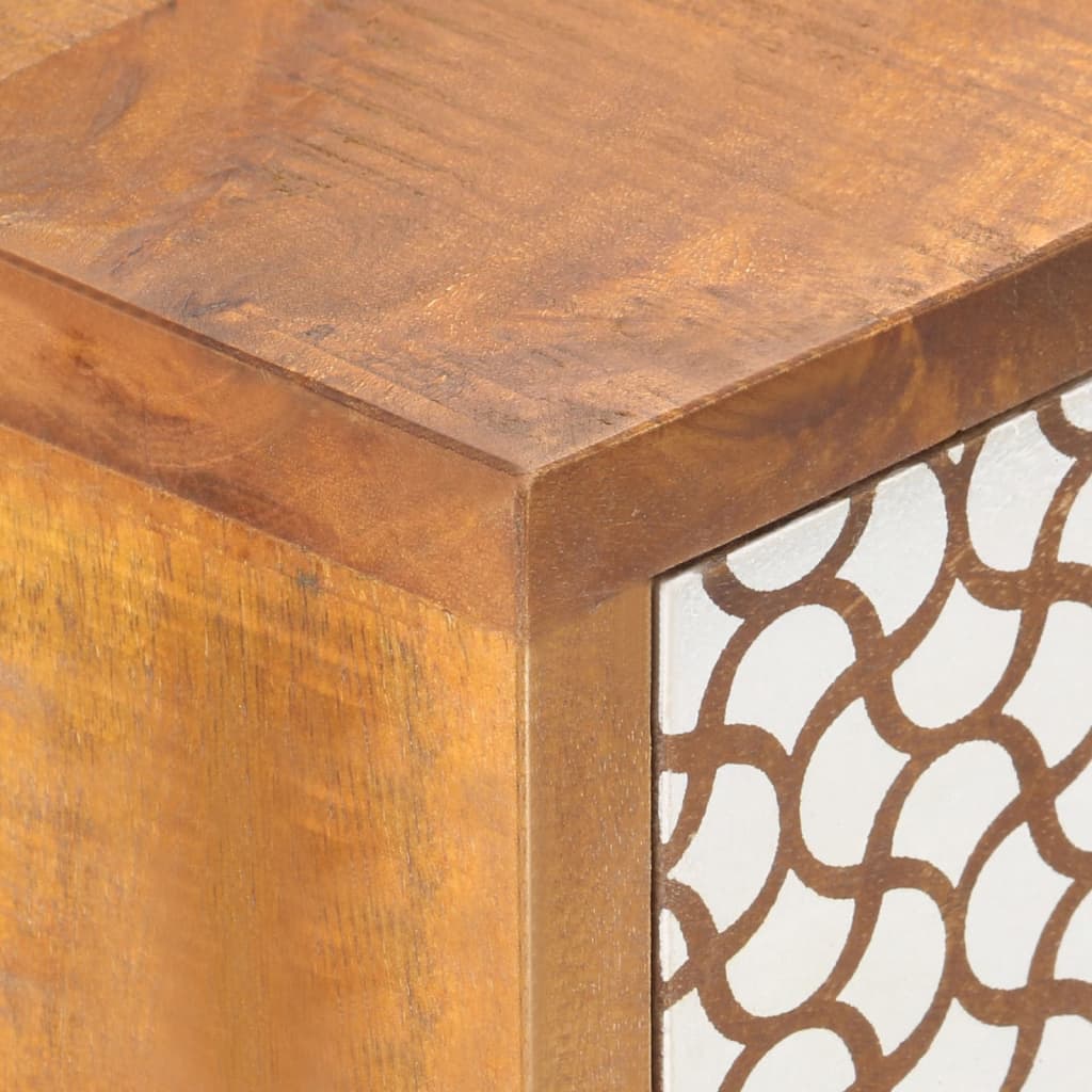 vidaXL Sideboard | Brown with printed patterns | Solid mango wood, MDF | Medium