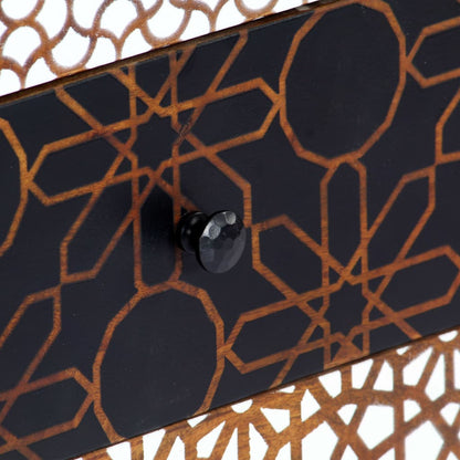 vidaXL Sideboard | Brown with printed patterns | Solid mango wood, MDF | Medium