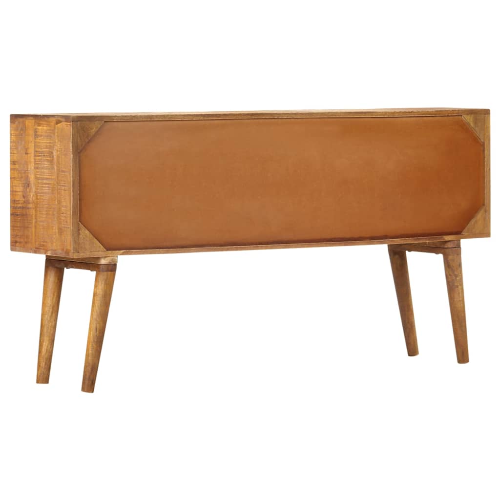 247917 vidaXL Sideboard with Printed Pattern 130x30x70 cm Solid Mango Wood
