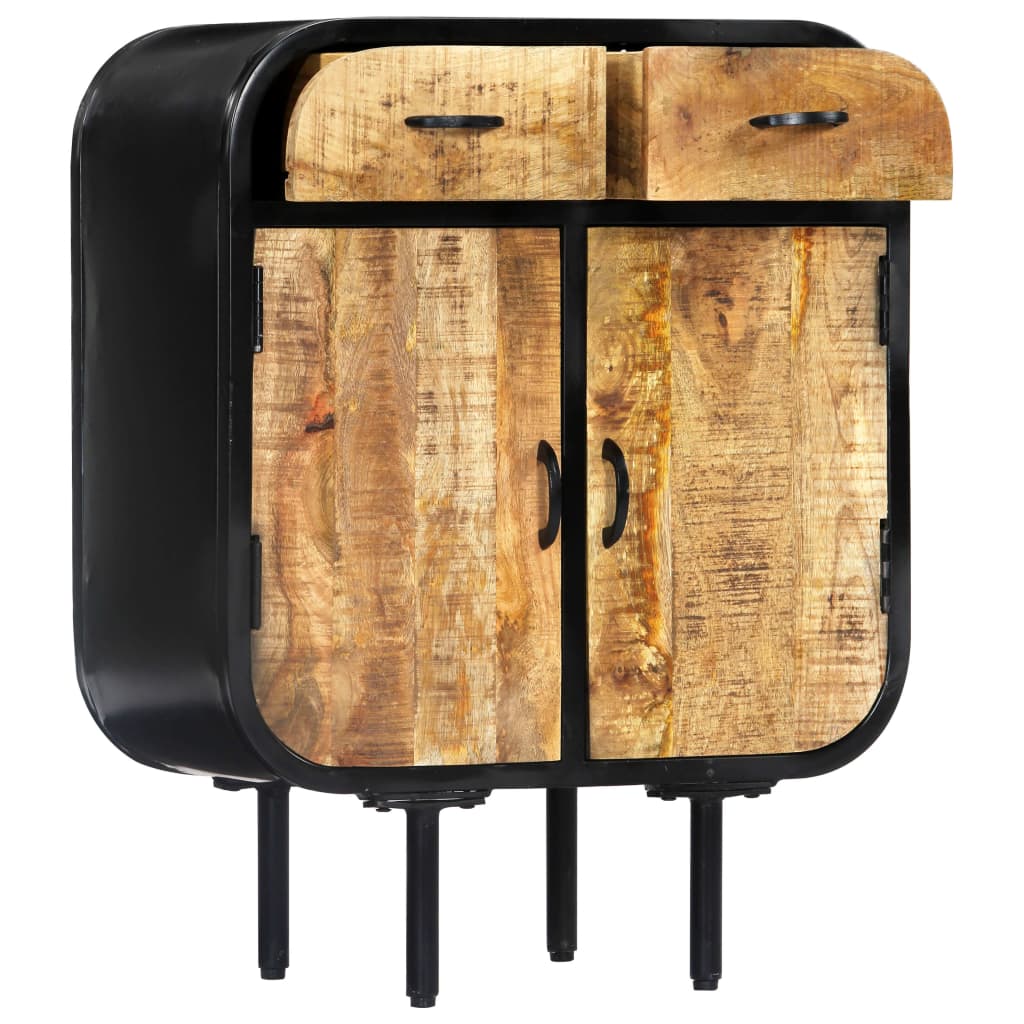vidaXL Sideboard 60x30x75 cm Solid Mango Wood and Iron