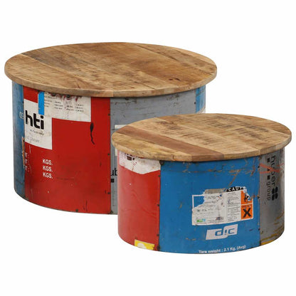 247576 vidaXL Coffee Tables 2 pcs Solid Mango Wood