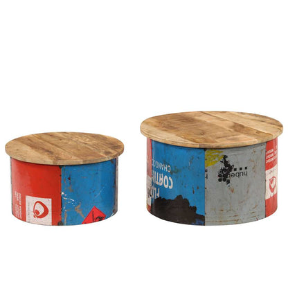 247576 vidaXL Coffee Tables 2 pcs Solid Mango Wood