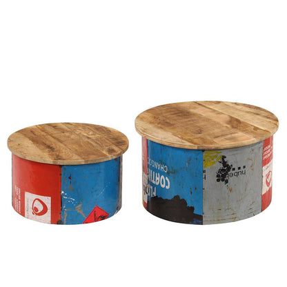 247576 vidaXL Coffee Tables 2 pcs Solid Mango Wood