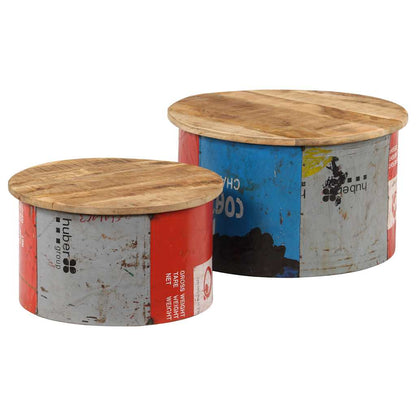 247576 vidaXL Coffee Tables 2 pcs Solid Mango Wood