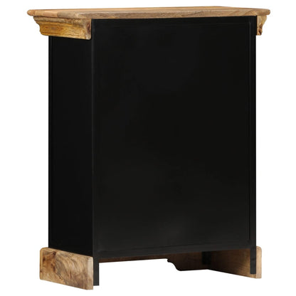 vidaXL Sideboard | Brown and Black | Solid Mango Wood and Powder-Coated Iron