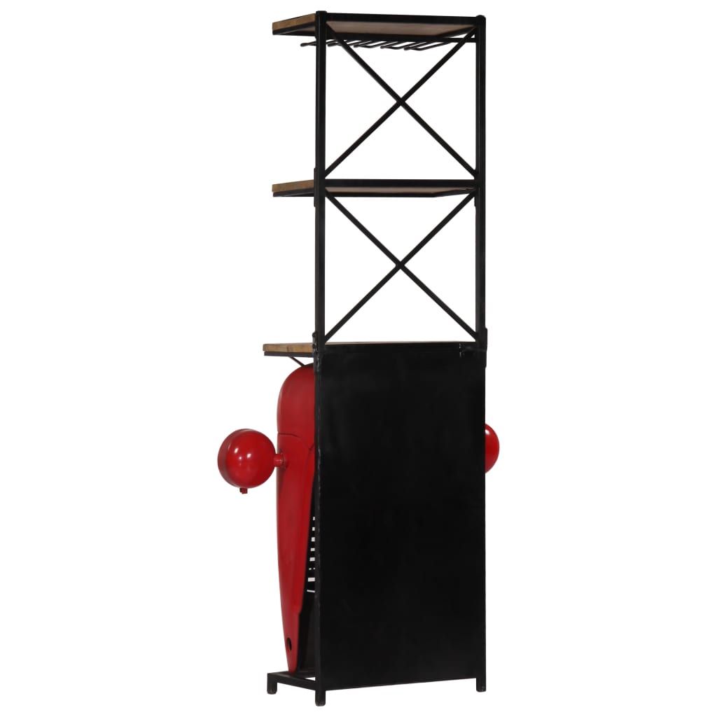 vidaXL Tractor Wine Cabinet 49x31x172 cm Solid Mango Wood