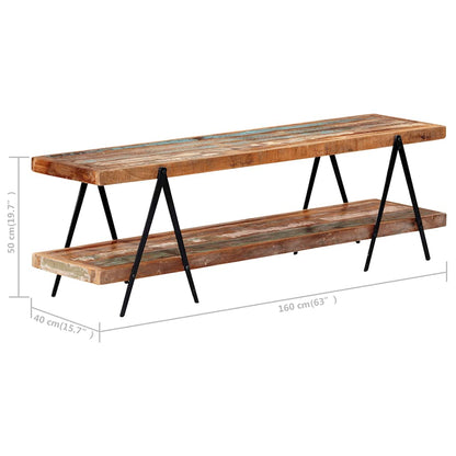 247886 vidaXL TV Cabinet 160x40x50 cm Solid Reclaimed Wood