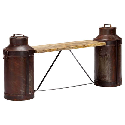 vidaXL Milk Bottle Bench 150x33x64 cm Solid Mango Wood