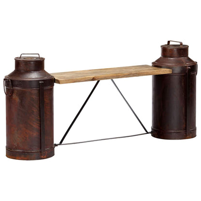 vidaXL Milk Bottle Bench 150x33x64 cm Solid Mango Wood