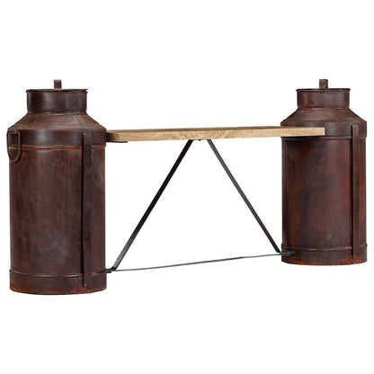 vidaXL Milk Bottle Bench 150x33x64 cm Solid Mango Wood