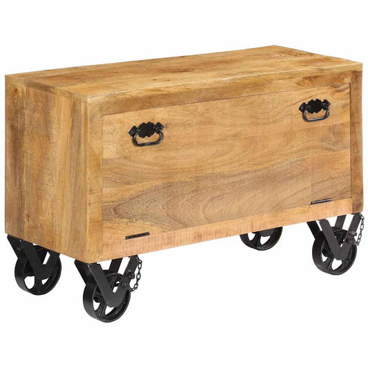 247658 vidaXL Shoe Cabinet 86x35x55 cm Solid Mango Wood