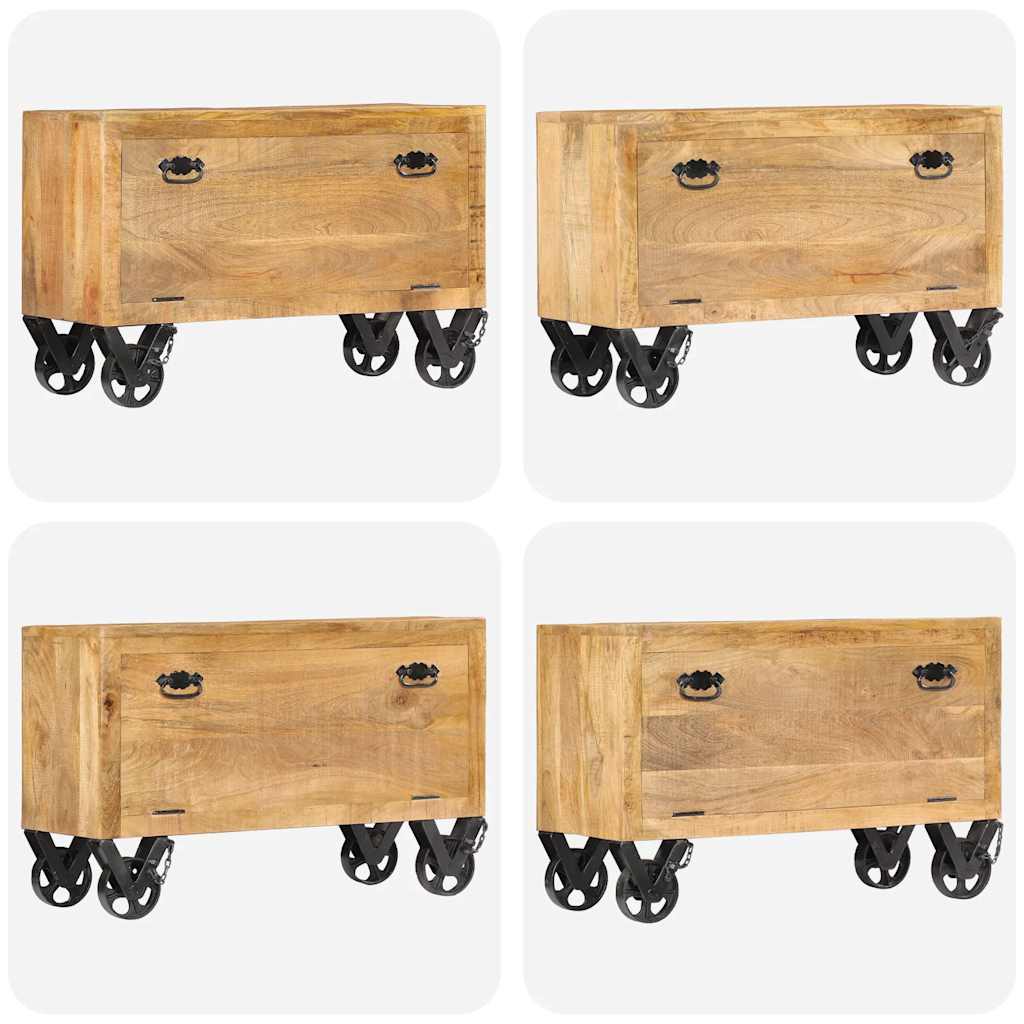 vidaXL Shoe Cabinet 86x35x55 cm Solid Mango Wood