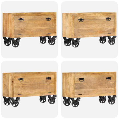 vidaXL Shoe Cabinet 86x35x55 cm Solid Mango Wood