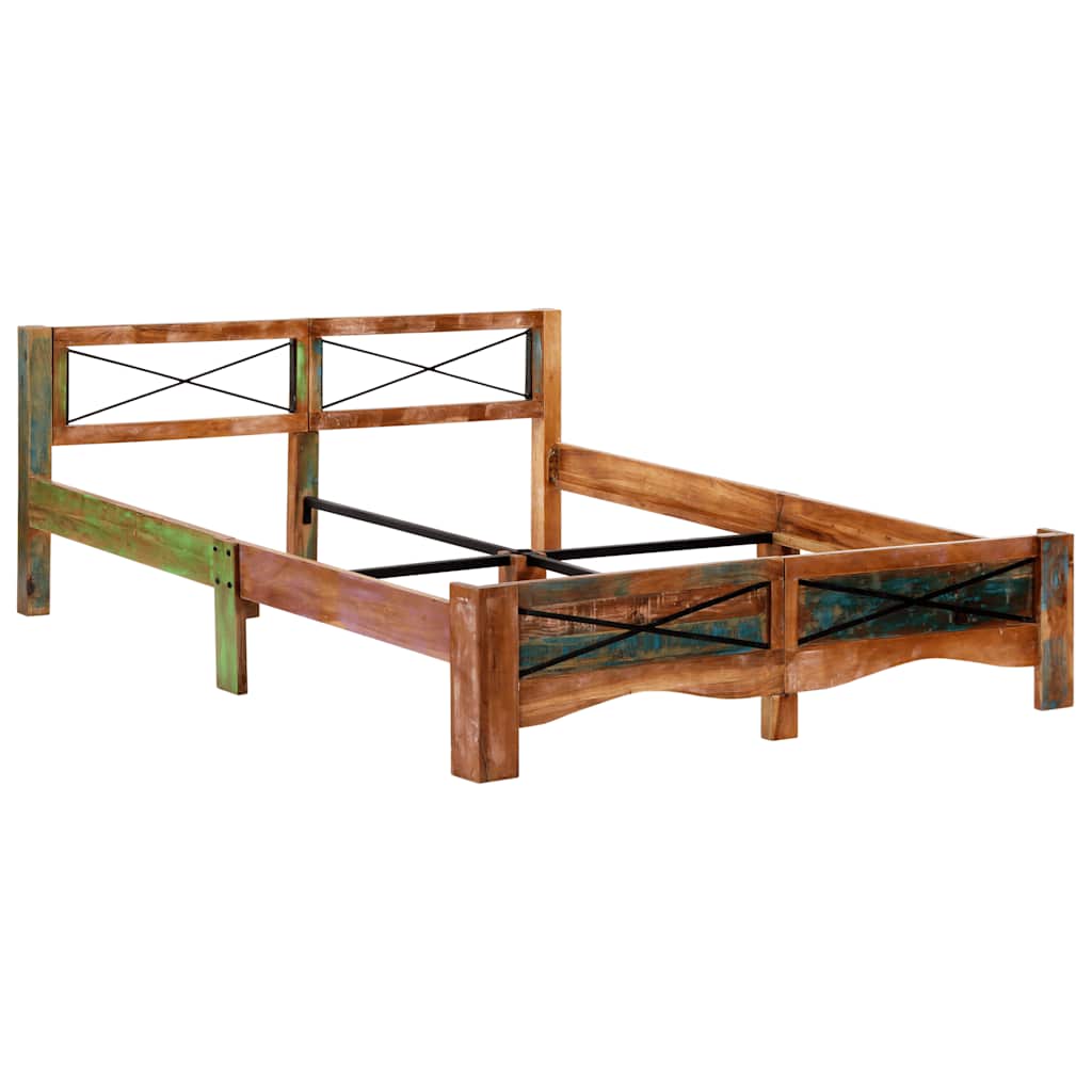 vidaXL Bed Frame without Mattress Solid Reclaimed Wood 160x200 cm