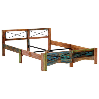 vidaXL Bed Frame without Mattress Solid Reclaimed Wood 160x200 cm