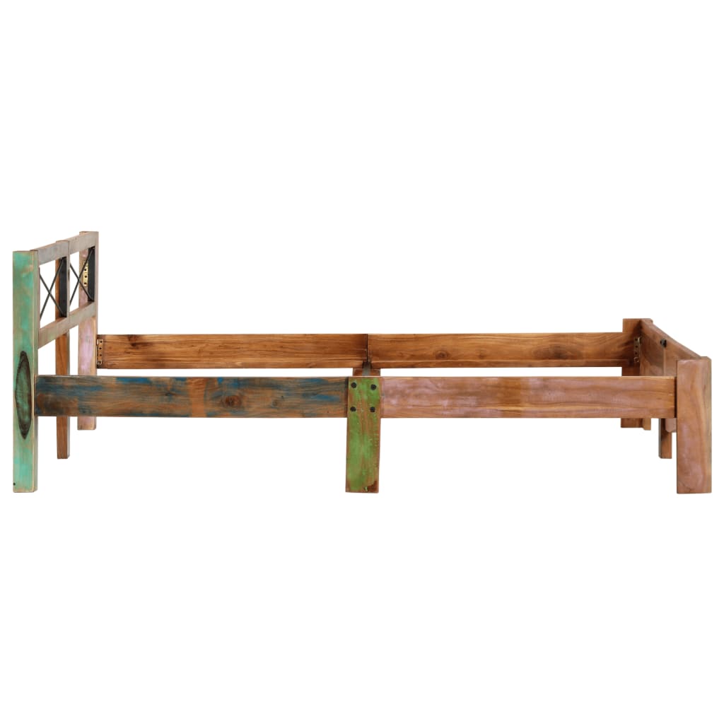 vidaXL Bed Frame without Mattress Solid Reclaimed Wood 160x200 cm