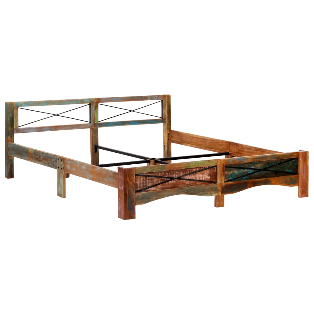 vidaXL Bed Frame without Mattress Solid Reclaimed Wood 180x200 cm