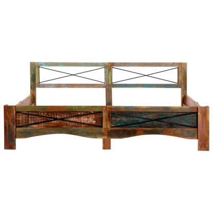 vidaXL Bed Frame | Mixed colours due to reclaimed wood | Solid Reclaimed Wood
